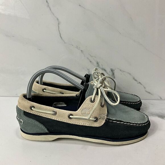 TIMBERLAND Tri-Colored Suede Leather Boat Shoes - Picture 3 of 10